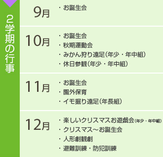 １年間の行事その2